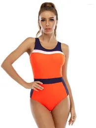 Swimwear de mujeres 2024 traje de baño Sexy sexy cubierta de color profesional bloqueo de color triángulo deportivo de una pieza
