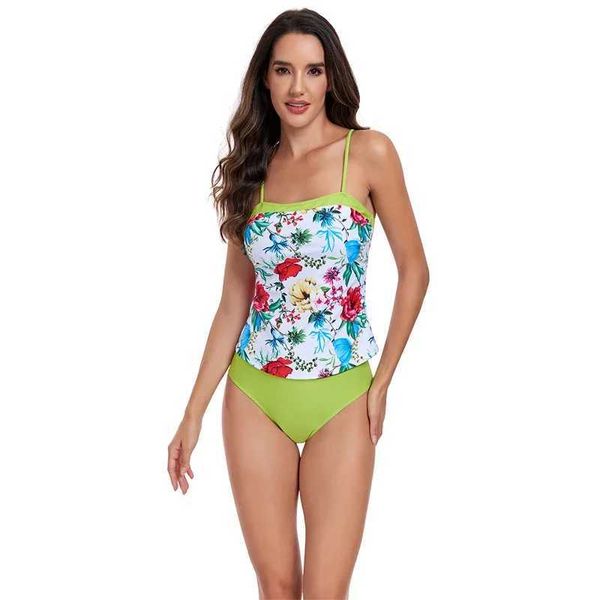 Maillots de bain pour femmes 2024 Tankini maillots de bain Bikinis femmes deux pièces maillots de bain rembourré maillots de bain pour femmes Push Up imprimé minceur maillot de bain SetC24315