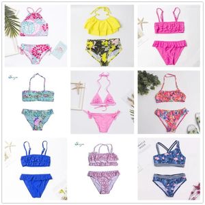 Maillots de bain pour femmes 23 style enfants maillot de bain 7-14 ans enfants imprimer bikinis en gros marque bébé biquini infantil filles maillot de bain