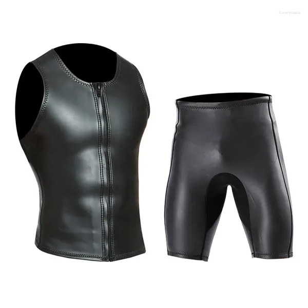 Traje de baño para mujer 2 mm Hombres Mujeres Triatlón Mantener caliente Neopreno Troncos de flotabilidad CR Chalecos de buceo lisos Súper elástico Cuero ligero Snorkeling