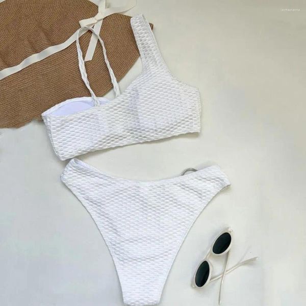 Maillots de bain pour femmes 2pcs / set maillot de bain maillot de bain blanc pur rembourré dames d'été