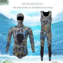 Maillots de bain pour femmes 2pcs Split Swim Wetsuit 1.5mm / 3mm Néoprène Surf chaud Mâle Combinaison de plongée Hommes Méduses Prévention Combinaisons Accessoires
