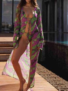 Maillots de bain pour femmes 3 pièces de bikini 2024 sexy maillot de bain pour femme imprimé couverture ups ensemble brésilien Q240306