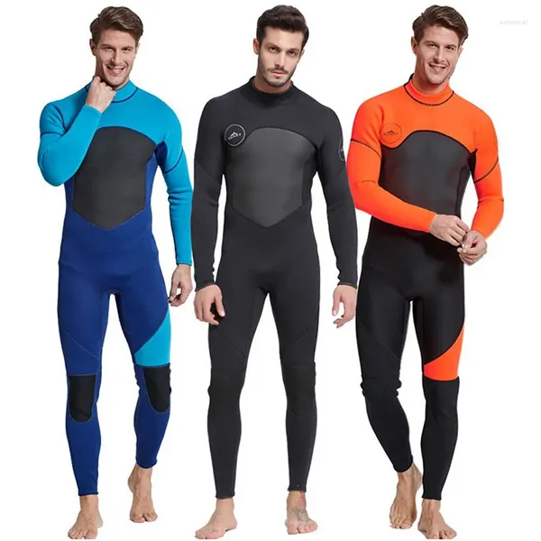 Traje de baño para mujer Traje de buceo para hombres de 3 mm Resistente al frío Cálido y cómodo Surf amigable para la piel Traje de baño profesional de una pieza