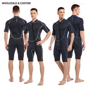 Swimwear pour femmes 3 mm à manches courtes pour hommes à manches courtes pour la plongée en apnée chaude à crème solaire d'été