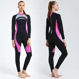 Dames badkleding 3 mm neopreen snorkelende pak warm anti-jammer koudbestendige eendelige rug ritsjipper wetsuit voor zwemmen surfen drifting