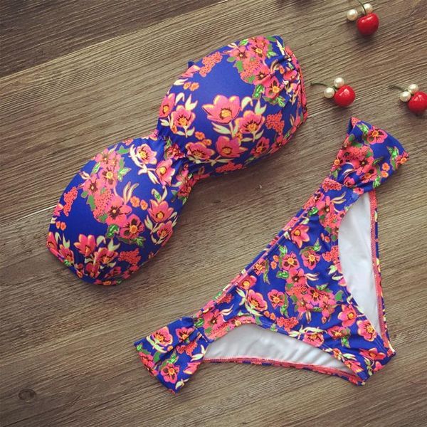 Traje de baño para mujer 4 colores sexy bikini brasileño 2023 traje de baño con estampado de piña mujeres maillot de bain femme traje de baño 48