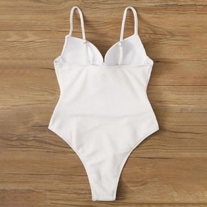Swimwear pour femmes attrayantes extensibles arrière sans séchage rapide de couleur de couleur de couleur de couleur un morceau de maillot de bain du body