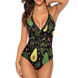 Pisce de maillot de bain à avocat à avocat pour femmes pour la piscine multicolore entière pour maillot de bain de haute qualité de haute qualité