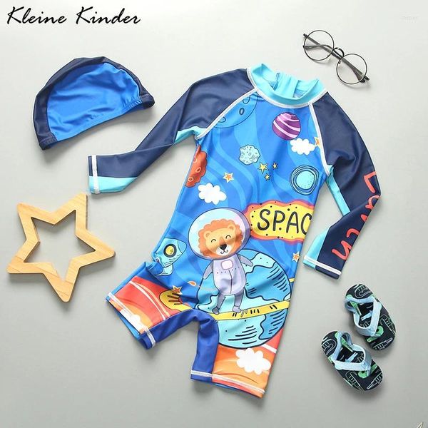 Traje de baño para mujer, traje de baño para bebé, ropa de playa anti UV, estampado de dibujos animados, mono de una pieza para niños, traje de baño para nadar y surfear para niños