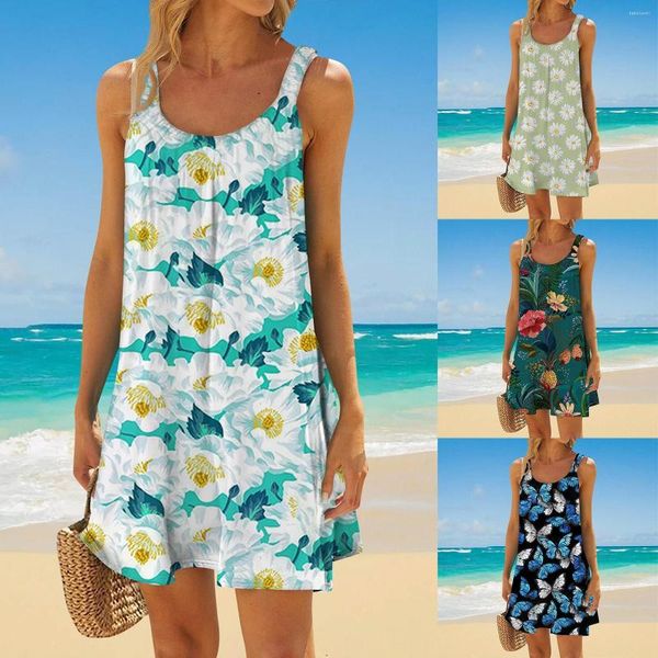 Maillots de bain pour femmes Robe de plage Bikini Beachwear Coverups Casual Vacances Courtes Robes d'été Womens Sundress Maxi
