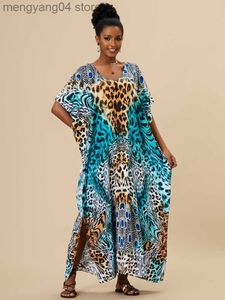 Dames badmode strandjurken Afrika bedrukte kaftans voor vrouwen plus size gewaad zwempak bedek op badpakken vakantie strandkleding dropshipping t230505