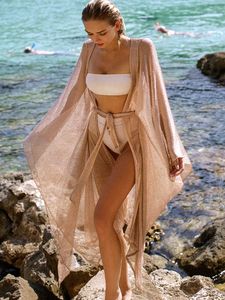 Dames badkleding strand kimono bikini bedek kleding kimono sexy transparante tunieken outfits voor zomer vintage zwempakken y230311