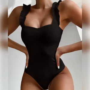 Swimwear pour femmes Beau fil rober Free Push-up Sède à séchage rapide STACTS FEMMES SOLIDE MONOKINI