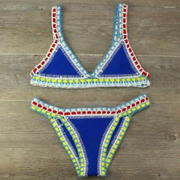 Bikini de bikini para mujeres tejidos tejidos tejidos tejidos de tejido de baño para mujeres Vacaciones de vacaciones en la playa