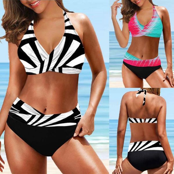 Maillot De Bain Femme Bikini Taille Haute Femme Grande Taille Imprimé Tankini Maillot De Bain Maillot De Bain Maillot De Bain Maillot De Bain Rembourré Maillot De Bain FemmeFemme