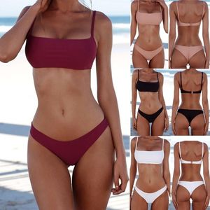 Dames badmode bikini zwempakbodem strandkleding push omhoog gewatteerde bh-string slipjes zwemmen uit vrouwen actief badpak strand ondergoed