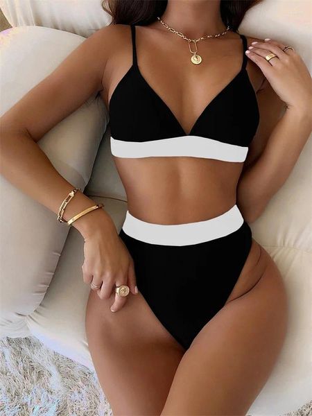 Traje de baño para mujer Bikini Traje de baño Mujeres 2023 Cintura alta Tanga Bikinis Set Dos piezas Traje de baño Mujer Ropa de playa Biquini Verano