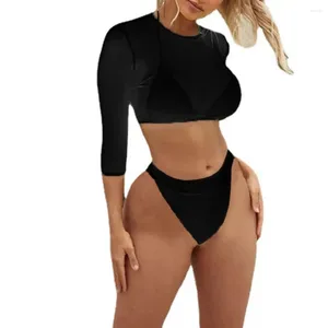 Bikinis de maillots de bain pour femmes Set Lackter Stracts réglables Bikini Couvre le dos de soutien-gorge à taille haute