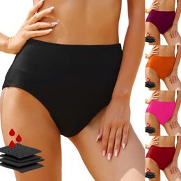 Swimwear pour femmes Black High Waited Bottoms Retro Retro Basic Full Couverture du maillot de bain Mid Taies Femmes