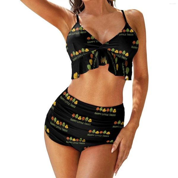 Maillots de bain pour femmes Bob Ross Bikini Maillot de bain High Leg Vente élégante Rave 2 pièces Maillot de bain pour adolescents