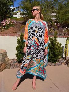 Vrouwen Badmode Boho Kaftan Maxi Jurk Beach Cover Up Vrouwen Oversized Lange Jurken 2023 Cover-ups Robe Plage tunieken Beachwear