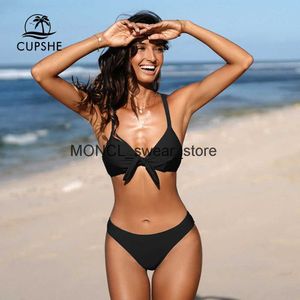 Maillots de bain pour femmes Bow-noeud taille basse Bikini Ensembles Maillot de bain pour femmes Sexy Col V Débardeur Deux pièces Beachwear 2023 Maillot de bain H2422088