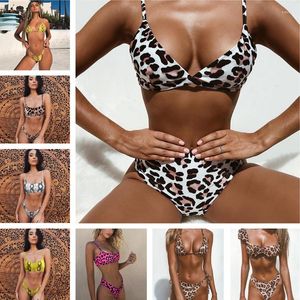 Damesbadmode Braziliaanse push-up bikini mujer dames maillot de bain femme badpak sexy luipaardprint badpak biquini