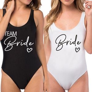 Women's Swimwear Bride Swimsuit Women 2023 Team uit één stuk voor vrijgezellenfeest kippenbadenpakken
