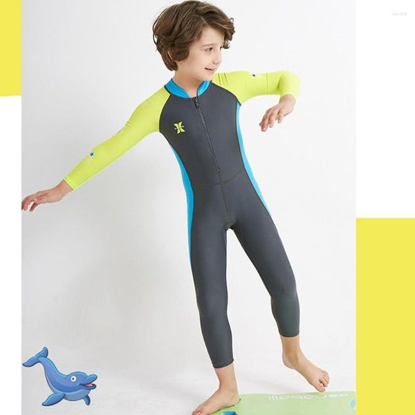 Traje de baño para mujer, ropa de buceo para niños, ropa de surf, protección UV de una pieza antimedusas con cremallera, accesorios para exteriores