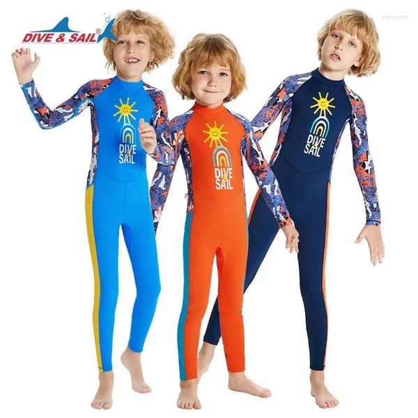 Traje de baño de baño para mujeres de traje de neopreno para niños con protector solar de manga solar al aire libre secado rápido anti-jellyfish surf de olequeos de buceo