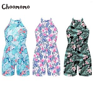 Swimwear féminin Choomoo Kids Girls Sans manches O-cou 1PCS SUIGNES SUIRM