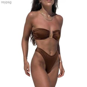 Dames Badmode Cikini-U-vormige V-ijzeren bikinisets Sexy badpak Zomerstrand 2-delig Mode Nieuw 2022 YQ240112