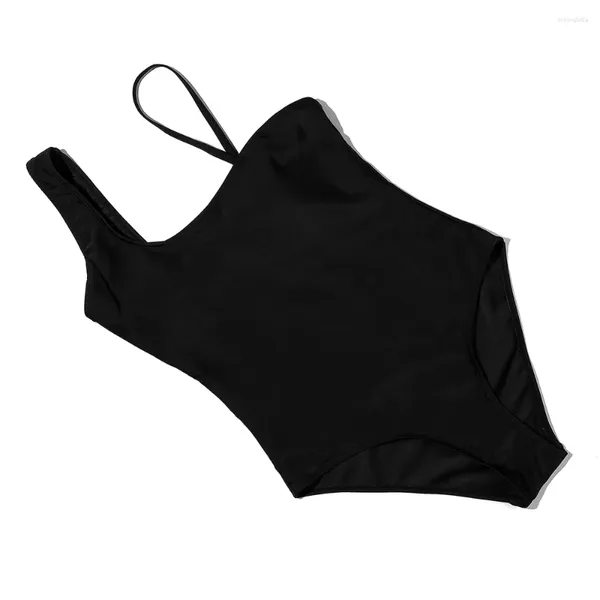 Maillots de bain pour femmes Cikini2024 Sexy Bikini solide noir taille haute maillot de bain une pièce push up été plage brésilienne