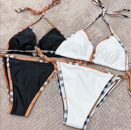 Damesbadmode Klassieke geruite bikini-badpakset Luxe designer merkmode Sexy elegante strandstring Vrouwelijk zomerbadpak