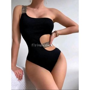 Maillots de bain pour femmes découpés une pièce maillot de bain femmes 2024 épaule noire Monokini sexy maillot de bain brésilien maillots de bain été