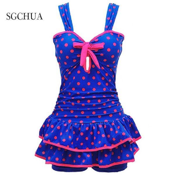 Traje de baño para mujer lindo rosa lunares traje de baño para mujer 2021 talla grande encaje plisado plisado bikini de dos piezas arco pérdida de peso push up traje de baño J240330