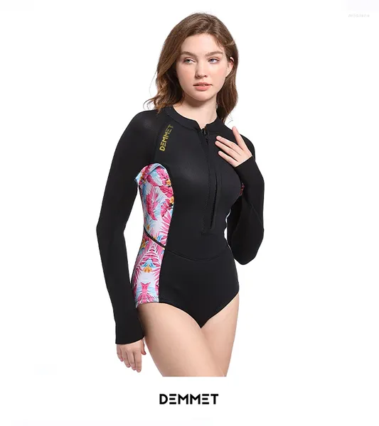 Swimwear de mujeres Demmet Women 1.5 mm/3 mm Neoopreno Bikini Tuit y calcetín de buceo