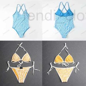 Maillots de bain pour femmes Maillots de bain de marque Bikini Sexy Lettre classique imprimée Ensemble bleu Soutien-gorge Body Bikinis Maillot de bain d'été Mode One Pie Beach costumes de créateurs