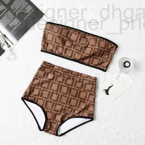 Maillots de bain pour femmes Designer Triangle Bikini Deux pièces Maillot de bain Summer Beach Sexy Maillots de bain à lacets Deux pièces Bandeau Débardeur Soutien-gorge Panty Plaid Print RXWU LRF3