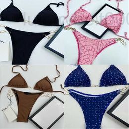 Dames badmode ontwerper Fashion Bikini Designers GI Letter Chain Black Women Swimsuits Bikini Set Multolors Summer Time Beach Bathing Suits Wind Z73P