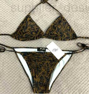 Designer de maillots de bain féminin Fe11 Brown Bikini Show Thin Thin Sexy Swimsuit WQ5n
