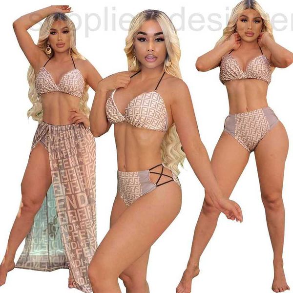 Designer de maillots de bain féminin Love6606 Nouvelle tendance de mode pour femmes creusée en lacet imprimé jupe en maillage sexy