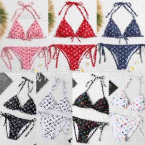 Maillots de bain pour femmes Designer imprimé multicolore Bikini cravate maillots de bain plage Style sœurs marque de mode grand Bikini 201A