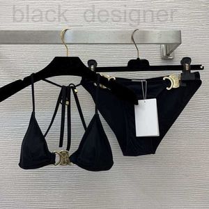 Sweetwear Designer Sexy Bikini Swimwear Femmes Femmes à trois rythmes en métal Tie Tie Colliline Bikini Split Swimsuit Vzhz