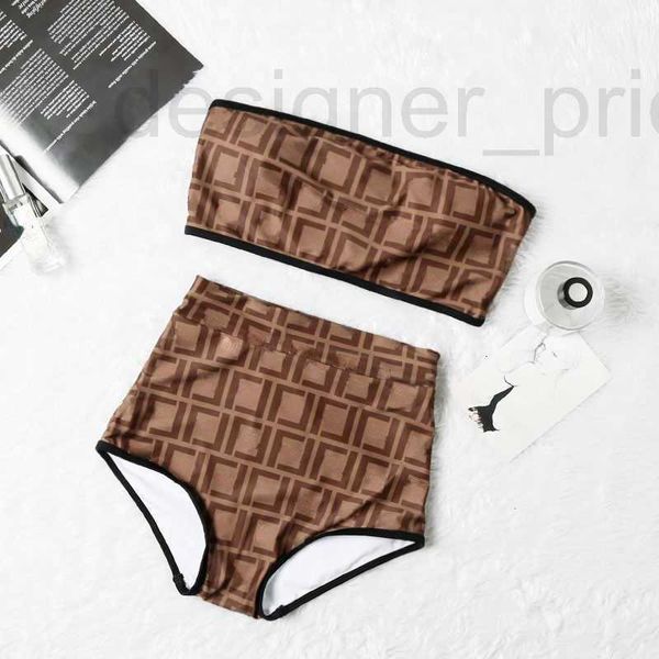 Des créateurs de maillots de bain pour femmes triangle bikini en deux pièces de maillot de bain Summer plage sexy de maillot de bain à lacets sexy deux pièces Bandeau tabbattre Bra Panty Primp Print S 0rdx