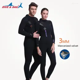 Suite de maillots de bain féminin DiveSail 3 mm Suit de plongée professionnelle Men's Scr Néoprène épaissie de wets combinais et de plongée en plongée en plongée en plongée surface une pièce surf
