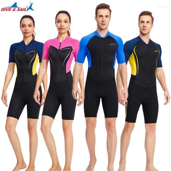 Traje de baño para mujer Buceo Vela Adulto Hombre para mujer Traje de buceo 1.5mm Traje de neopreno corto Neopreno para snorkel Natación Surf Canoa