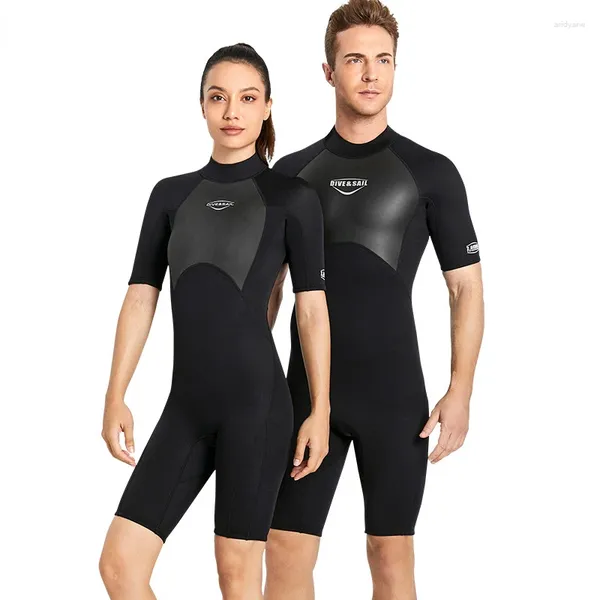 Swimwear Women Divesail Men's Full One-Piece Long WetSuit 2 mm Matière néoprène Chaussade extérieur de baignade