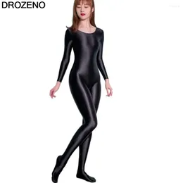 Swimwear de mujer Drozeno One Piel Suuit Pantalones brillantes Meletas de aceite Sexo Spandex Spandeai Spandei